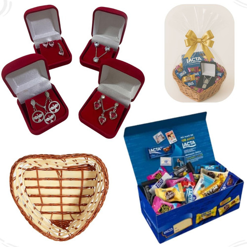 Cesta Chocolates Presente Amiga Namorada Mãe Kit Funcionário