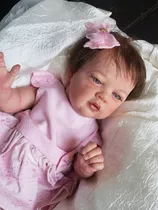 Bebe Reborn Recém Nascido Careca Toma Banho Mary An C01