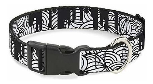 Cat Collar Breakaway Doodle1 Paint Drips White Black 8 To 12