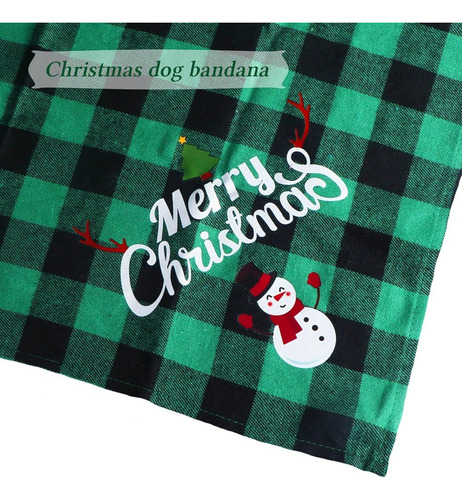 A Paquete De 2 Pañuelos Navideños A Cuadros Para Perros,