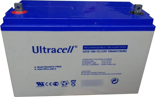 Batería Sellada Agm Gel Marca Ultracell 12v 100ah Ucg12-100