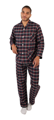 Pijama Hombre Invierno Viyela Abrigado Polo Club