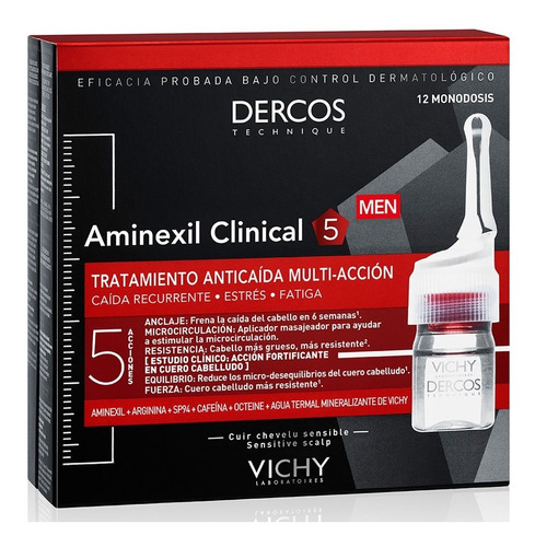 Vichy Dercos Aminexil Clinical 5 Tratamiento Anticaida Multi Acción Hombres