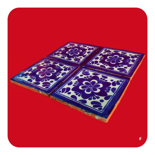 Imagen 2 de 4 de Azulejo 1 Metro Cuadrado De Talavera Poblana Mosaico M6 Zlj
