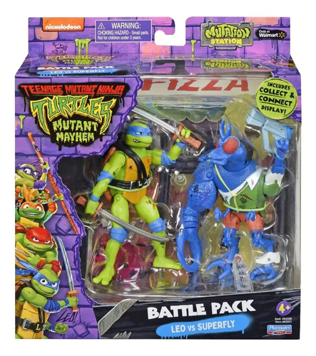 Tortuga Ninja Leo Vs. Superfly Pack Batalla C/acc Lelab