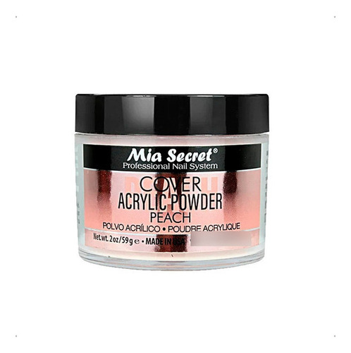 Mia Secret Polvo Acrílico Cover Peach (59g) Uñas Esculpidas