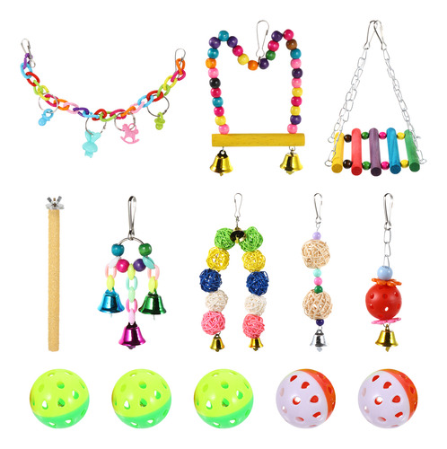 Accesorios De Juguete Para Pájaros Bird Cage, 13 Piezas
