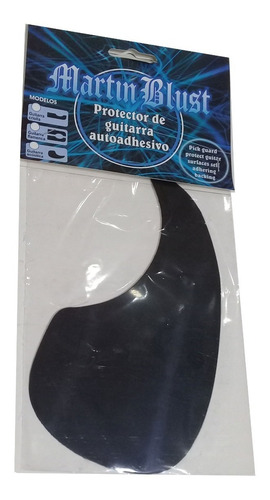 Pickguard Protector Autoadhesivo Para Guitarra Negro Liso
