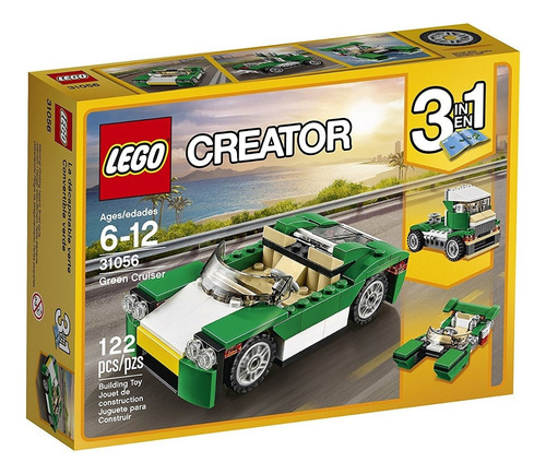 Lego Creator Carro De Passeio Verde 3 Em 1 - 31056