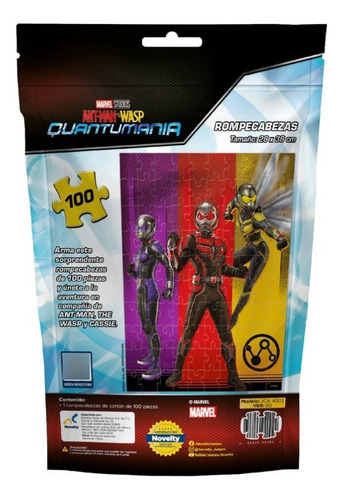 Rompecabezas, Ant Man Quantummania, 100 Pzas, Foil, Novelty