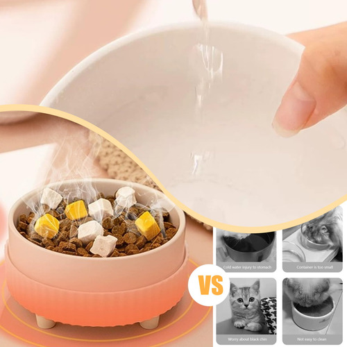 Bowl De Mascotas Caliente Para Invierno.mantiene Agua Tibia