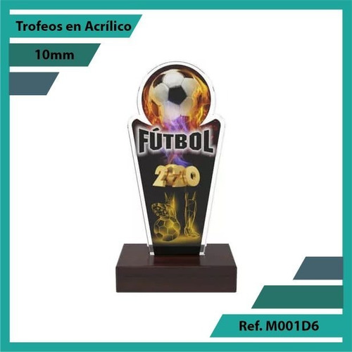 Trofeos En Acrilico De Futbol Ref. M001d6