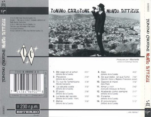 Cd Mondo Difficile (tonino Carotone) Estándar