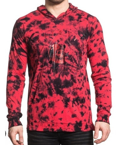 Sudadera Affliction Reckless Roja Caballero M Importada