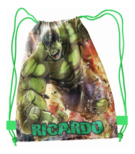 10 Morralitos Personalizados Dulceros Hulk Np