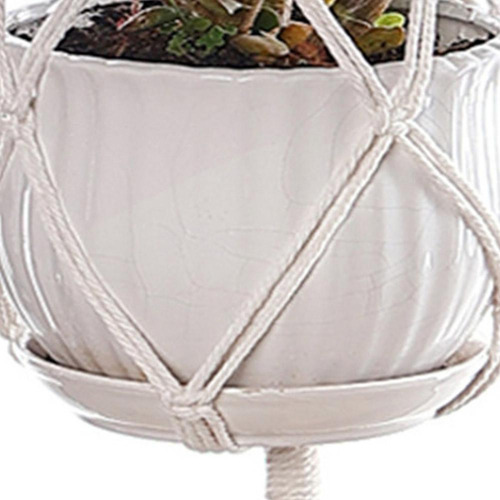 Macetero Con Cuerda De Algodón, Bolsa De Malla Para Colgar P