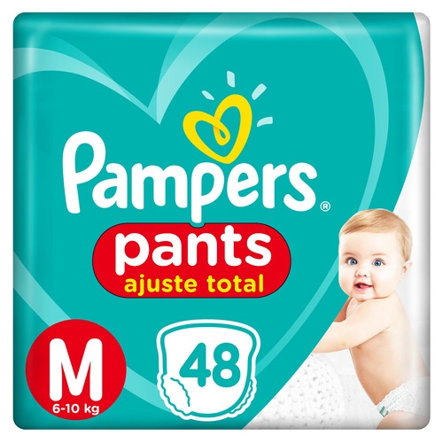 Imagen 1 de 3 de Pañales Pampers Pants Ajuste Total  M 48 u