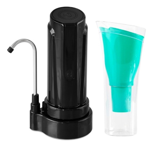 Purificador De Agua Sobre Mesada Dvigi Negro + Jarra Sense 