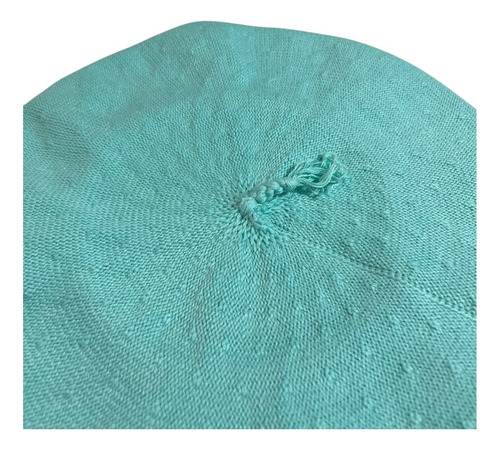 Boina Vasca Euskadi De Algodón Vuelo 28cm Sin Tafilete Verde Agua 28cm