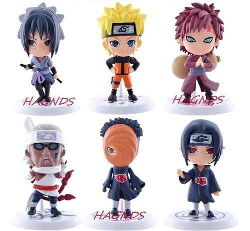 Figuras Naruto Shippuden X6 Varios Anime Coleccion