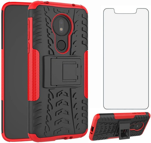 Funda Para Moto G7 Power - Negra/roja