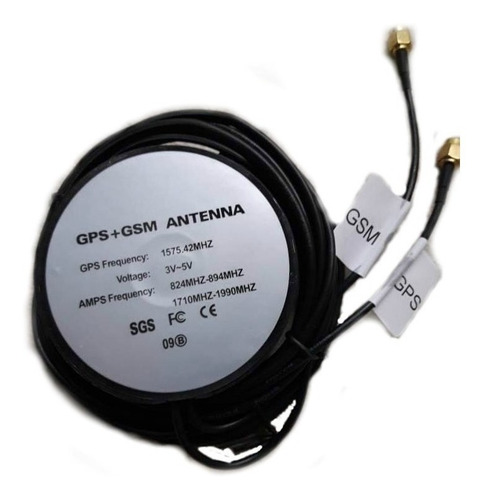 Antena Gsm Gprs 4g +gps C/base Magnetica 3m Rg174 Sma Macho
