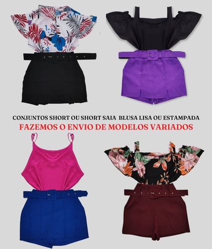 Kit 3 Conjuntos Plus Size Moda Cheinhas Roupas Femininas