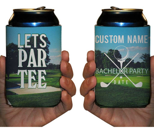 Custom Bachelor Party Can Cooler- Lets Par  Camiseta Golf