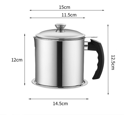 Olla Coladora De Aceite De Acero Inoxidable Con Malla Para G