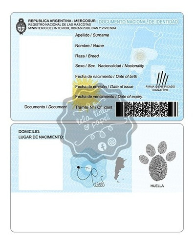 Plantilla Dni Mascotas Editable Photoshop - Perro, Gato