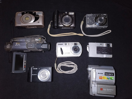 Colección De Camaras Digitales Y Analógicas Negro (Usado)