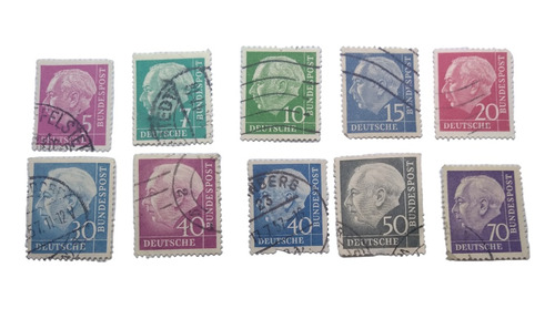 Timbres Postales Alemania Federal Año 1957  Theodore Heuss