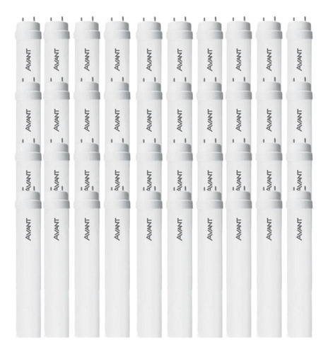 Kit 10 Lâmpadas Led Tubular 9w 60cm Branco Frio 6500k Avant Cor da luz Branco-frio Bivolt