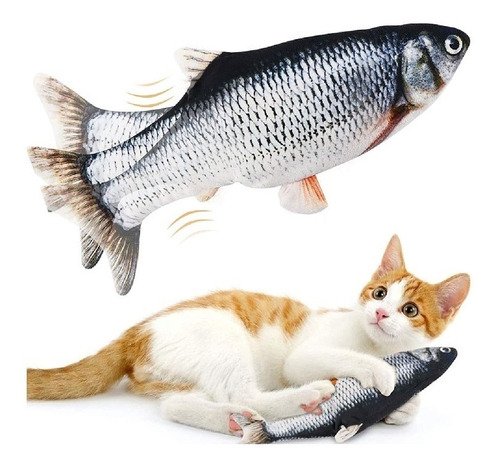 Juguete Pescado Eléctrico Para Gatos + Usb Recargable