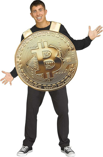 Fun Disfraz Bitcoin Para Adultos Oro