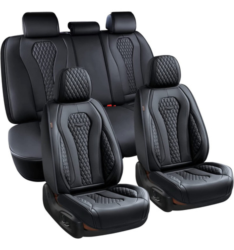 Coverado Fundas De Asiento De Cuero, Impermeables, De Lujo,