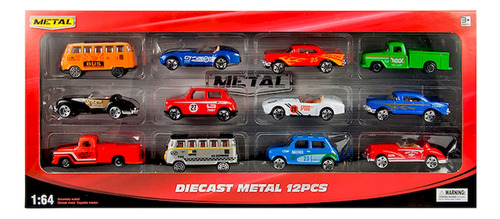 Auto Die Cast Toyland 1:64 Vintage Pack X12u.