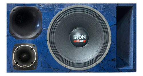 Caixa Trio Cores 12 Pol Alto Falante Etm Iron 1k4 Cores