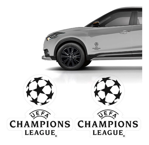 Adesivos Nissan Kicks 2021 Uefa Champions League Preto Prata