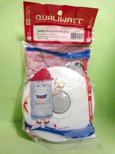 Sensor Embutir Presença 03 Fios Bivolt Branco Qualiwatt