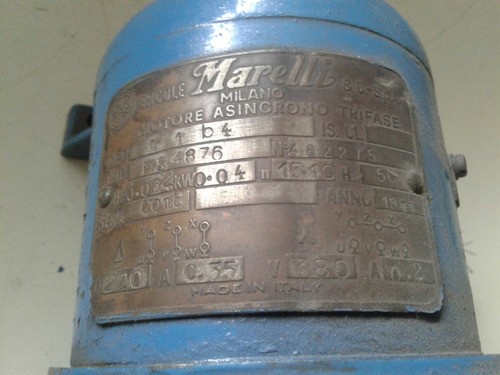 Motor Electrico Marelli 0,054 Hp/40 W 1450 Rpm 3x380 V Trif