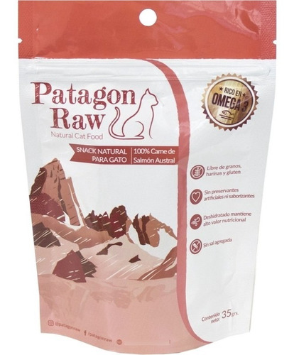 Snack natural para gatos Patagon Raw salmón austral