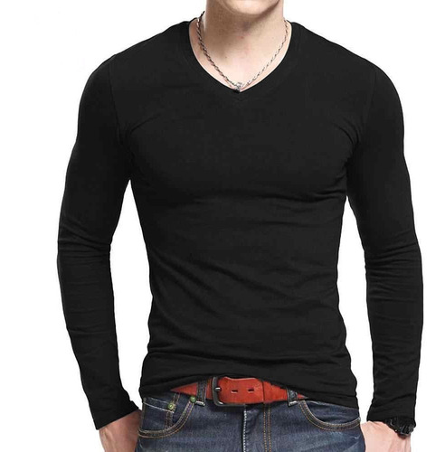 Camisa Camiseta Masculina Manga Longa Blusa Slim Fit Lycra 