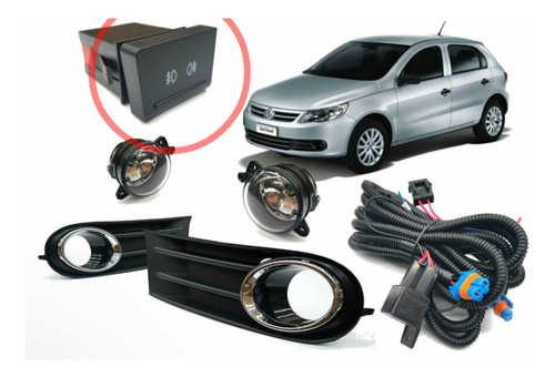 Kit Faros Niebla Vw Gol 2008 2009 2010 2011 2012