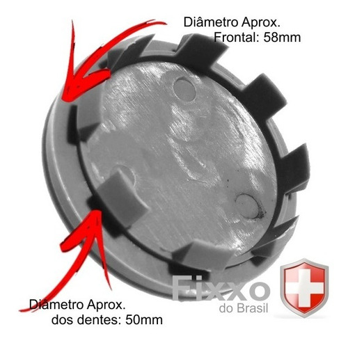Imagem 2 de 3 de 4 Calotinha Roda Miolo Gm Chevrolet Meriva 2010 Á 2012 60mm