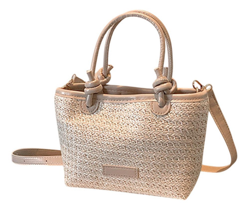 Bolso De La Playa De Paja Bolso De Hombro Liviano Para Beige