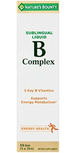 Nature's Bounty B Complex With B12 Sublingual Liquid Fast Ac