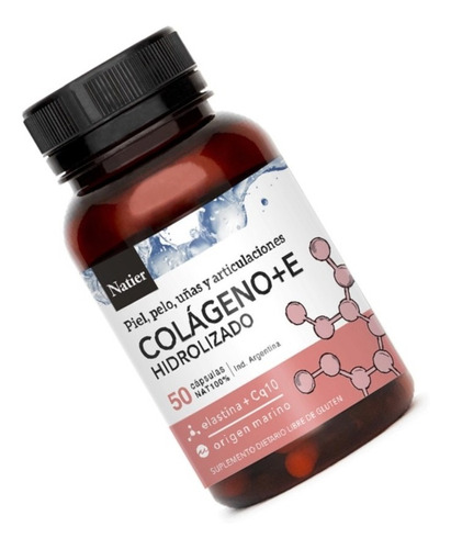 Natier Colágeno Hidrolizado + Vitamina E + Q10  X 50 Cps
