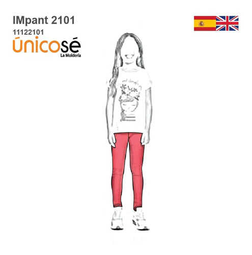 ( Moldes De Ropa)  Pantalon Calza Niña 2101