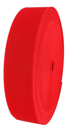 Elástico Forza Rojo 38mm Rollo 20mts Resorte Faja Cinta Ropa